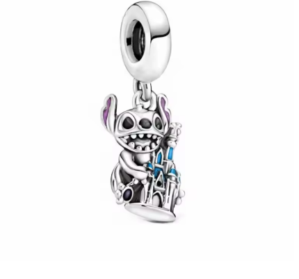Stitch and Fantasyland Castle Dangle Charm
