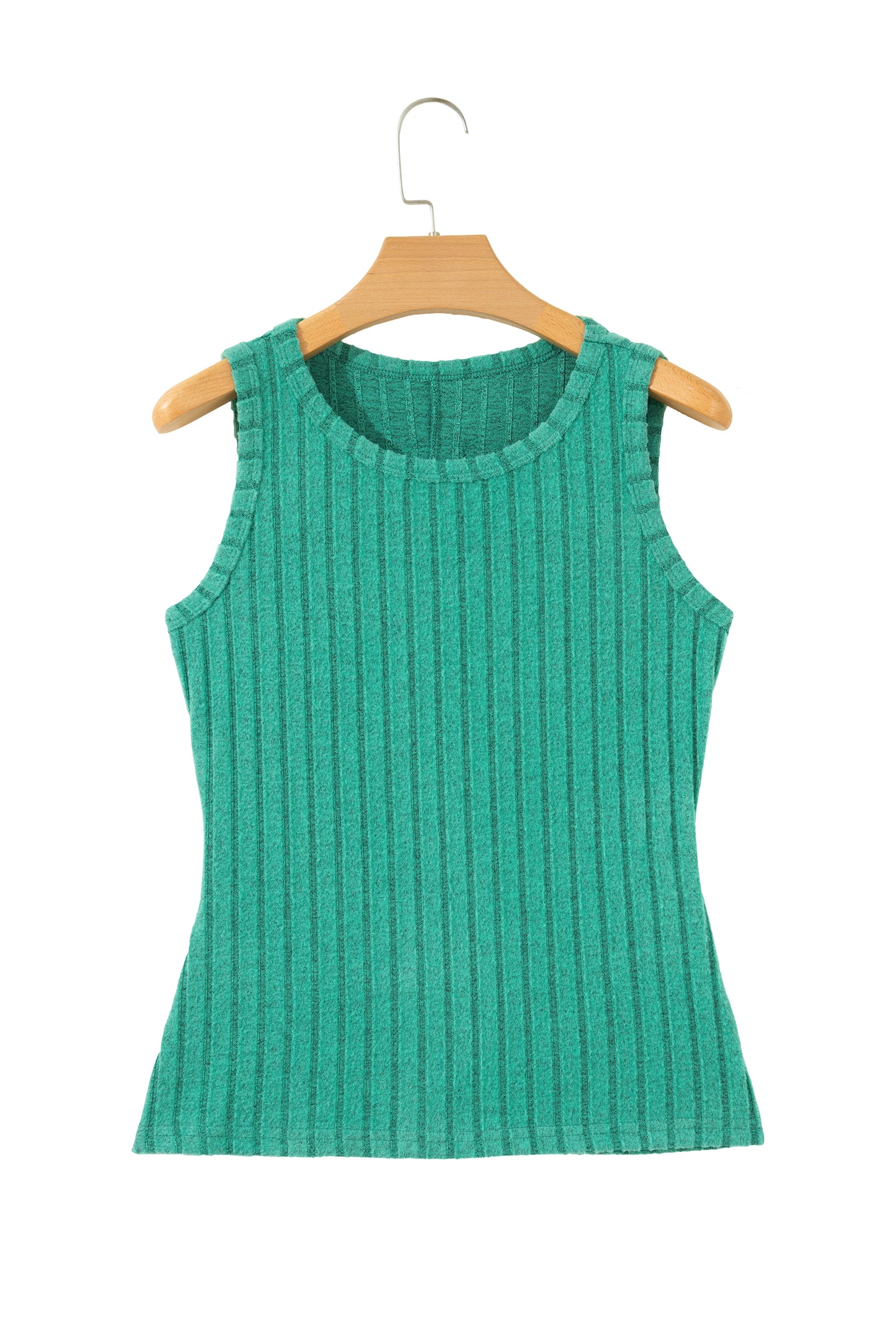 Beau Blue Slim Ribbed Mineral Wash Tank Top