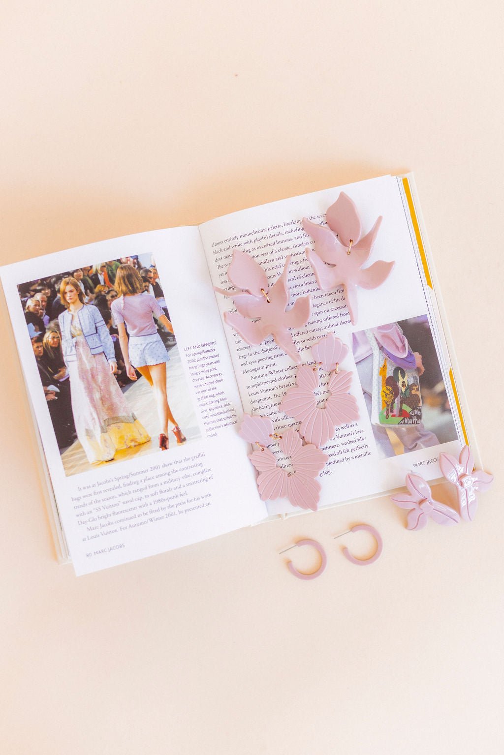 Fern Statement Earrings - Vintage Rose