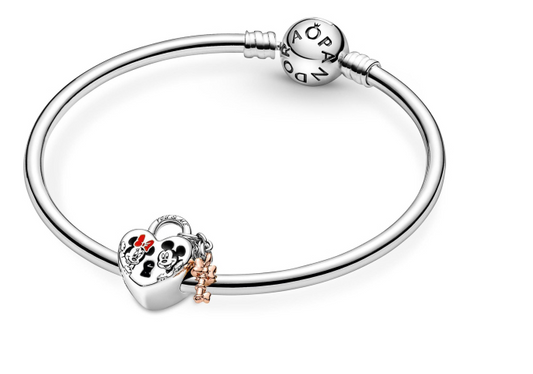 You & Me Heart Lock Charm with Key