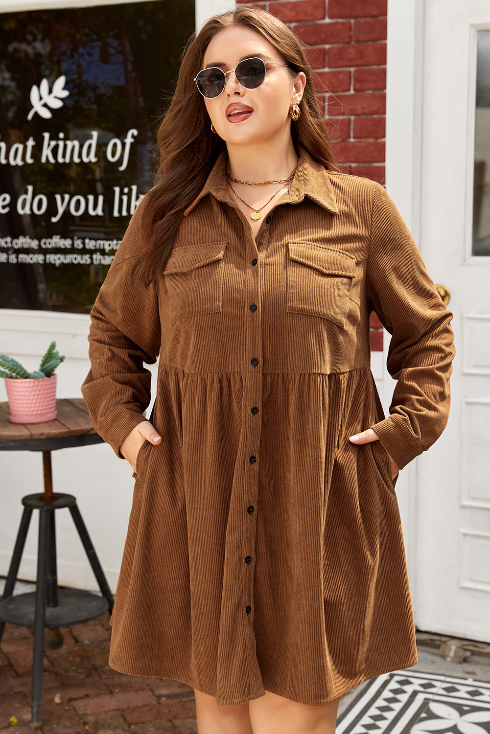 The Latte Lover Button‑Down