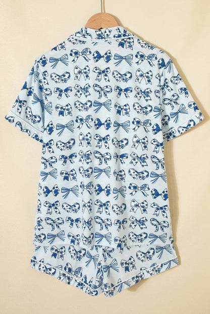 Cherry/Bow Print Short Pajama Set