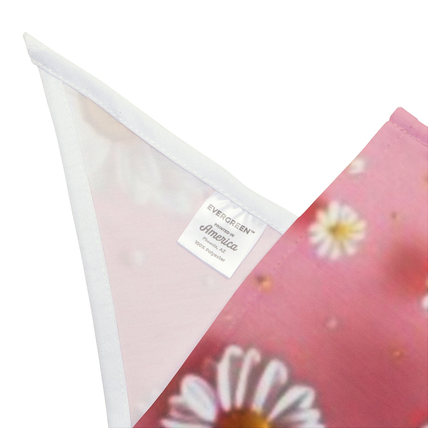 Daisy Pink Pet Bandana — Floral Triangle Scarf for Dogs & Cats