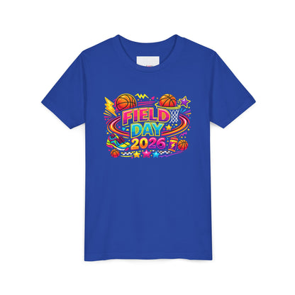 Youth Tee — Colorful "Field Day 2026" Sports Design (Personalizable Back)