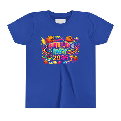 Youth Tee — Colorful "Field Day 2026" Sports Design (Personalizable Back)