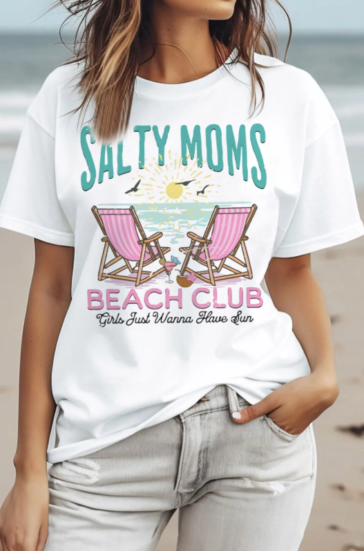 Salty Moms Beach Club Tee
