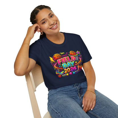Field Day 2026 T-Shirt — Colorful School Sports Tee (Customizable Back Name)