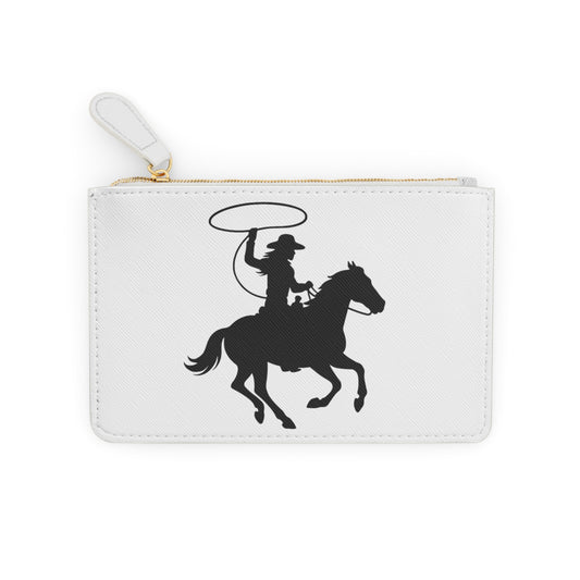 Western Cowgirl Mini Clutch — Rodeo Horse & Cowboy Boots Wristlet
