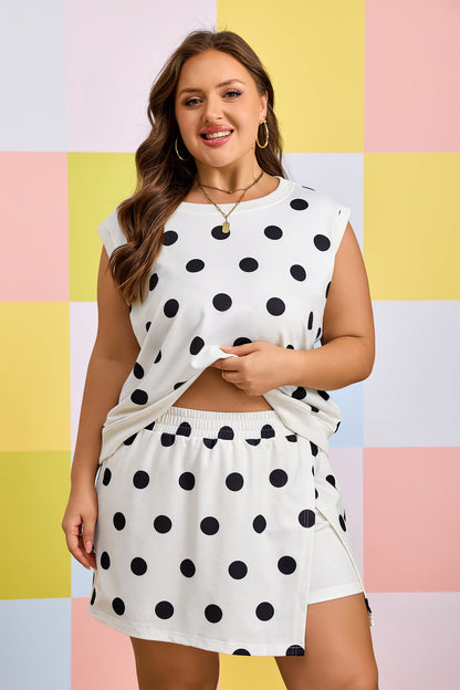 Dot This Skort 2pcs Outfit