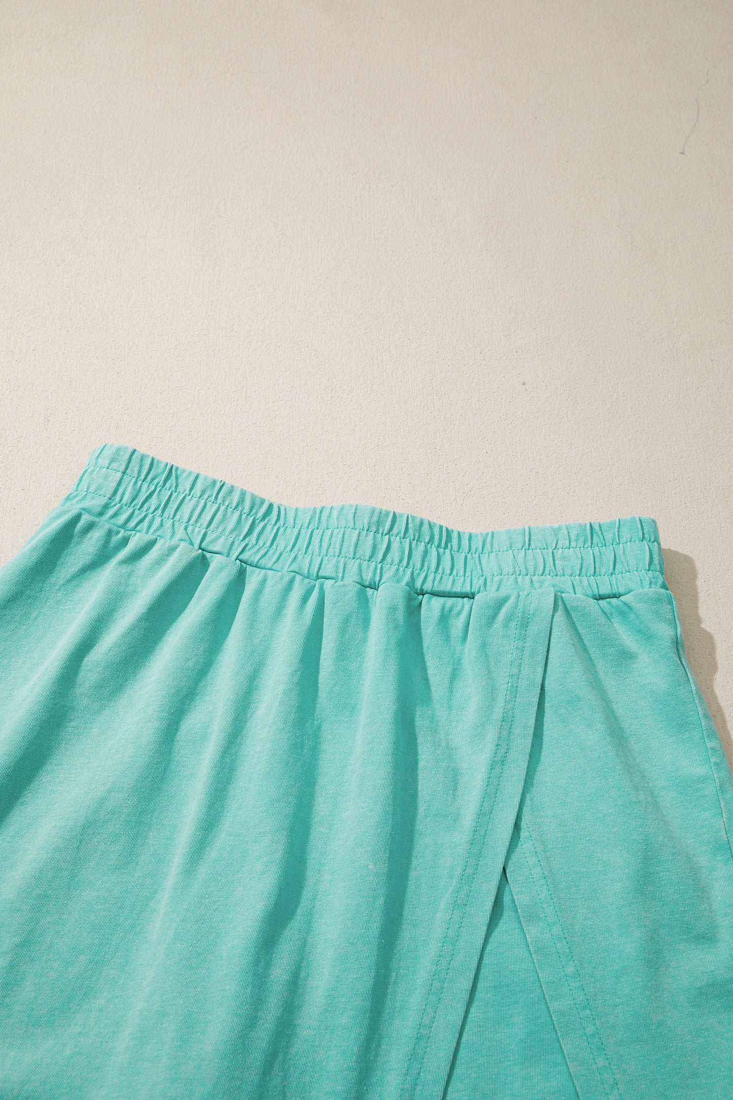 V Neck Tee Matching Skort Set