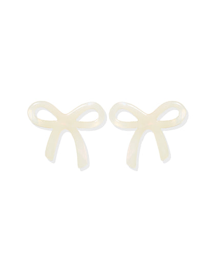 Kylie Bow Earrings - Iridescent