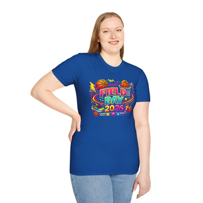 Field Day 2026 T-Shirt — Colorful School Sports Tee (Customizable Back Name)