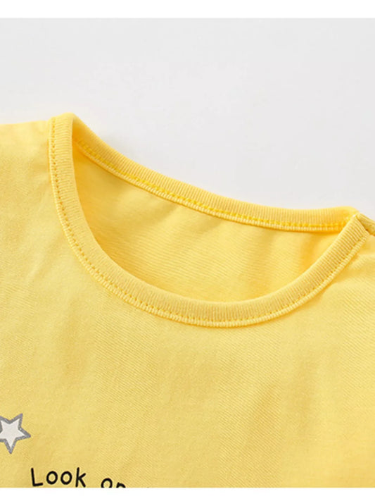 Children's Unicorn Graphic Ruffle Hem T-Shirt