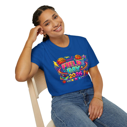 Field Day 2026 T-Shirt — Colorful School Sports Tee (Customizable Back Name)