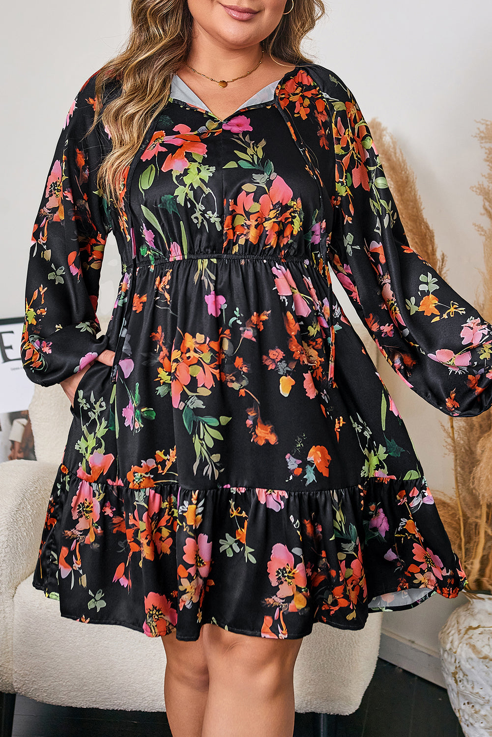 The Petals After Dark Mini Dress