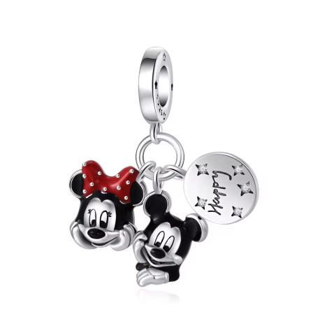 Luxe “Happy” Mickey & Minnie Charm
