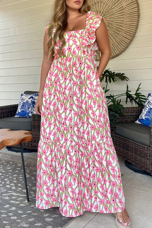 Pink Plus Size Maxi Dress