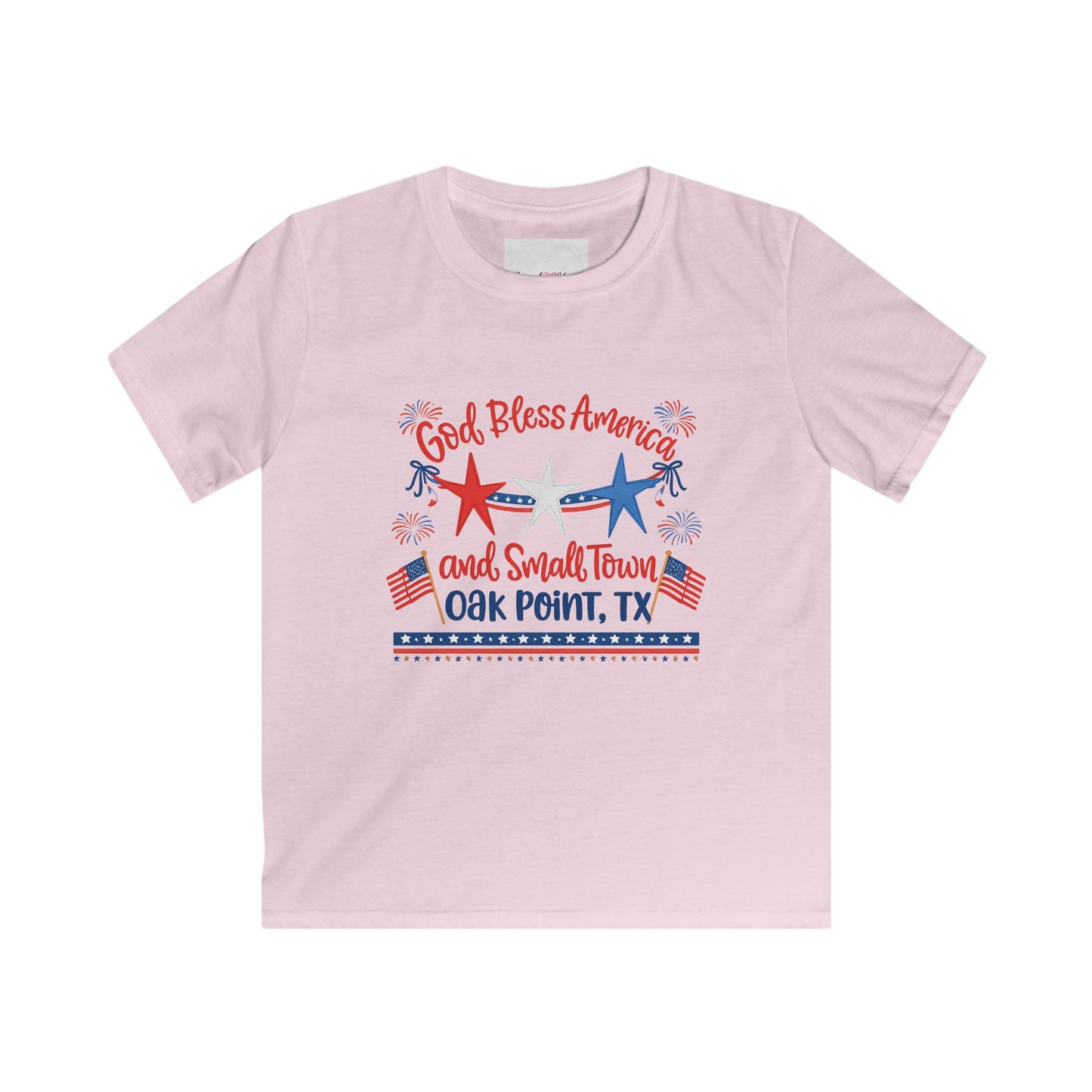 Kids Tee — "God Bless America and Small Town Oak Point, TX" - Local Residents Only