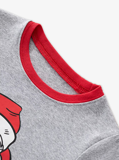 Children's Santa Round Neck Pajama Set