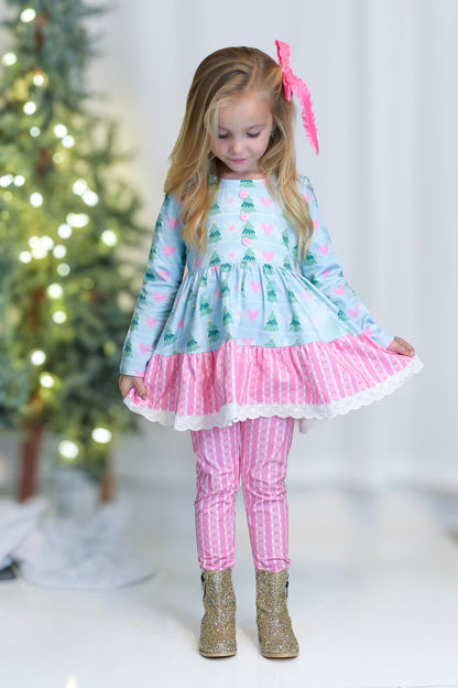 Chloe Tunic Set - Frosted Winterland