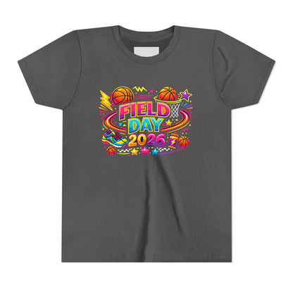 Youth Tee — Colorful "Field Day 2026" Sports Design (Personalizable Back)
