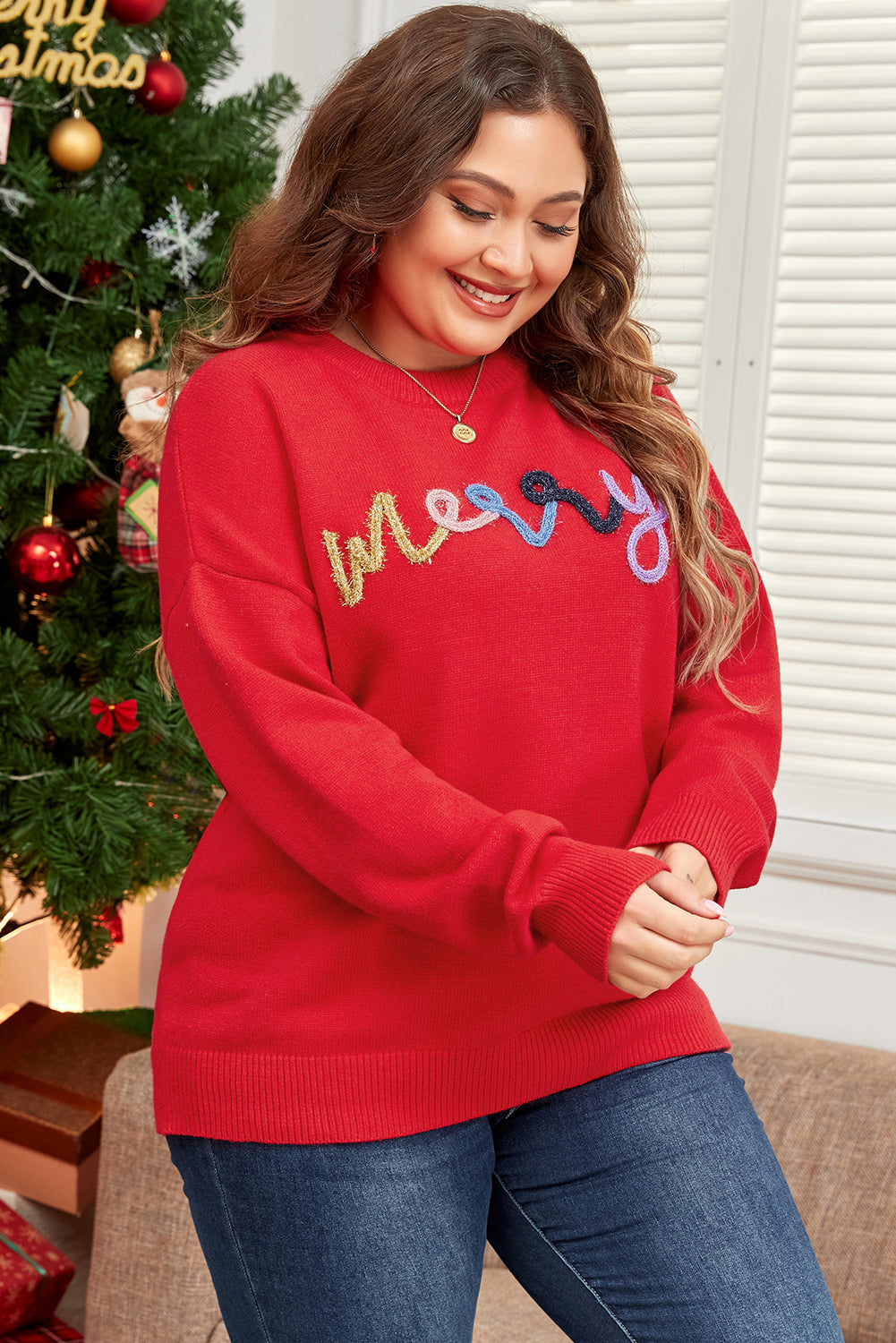 Fiery Red Merry Sweater Sweater