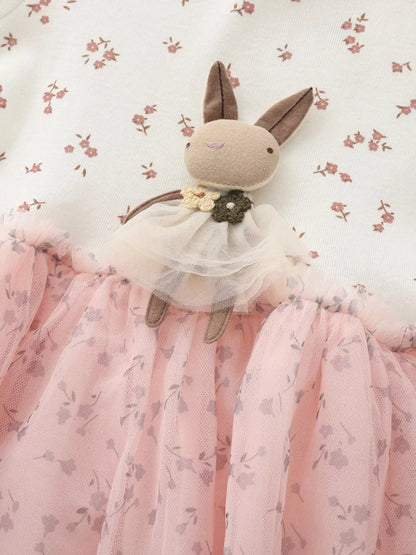Children's Bunny Applique Tulle Dress