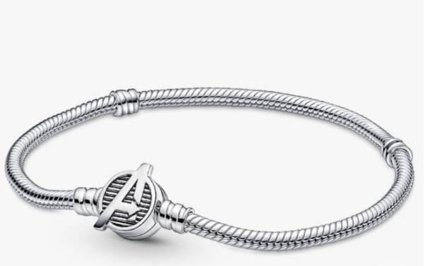 Advengers Snake Bone Charm Bracelet - Silver Plated