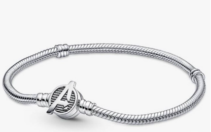 Advengers Snake Bone Charm Bracelet - Silver Plated
