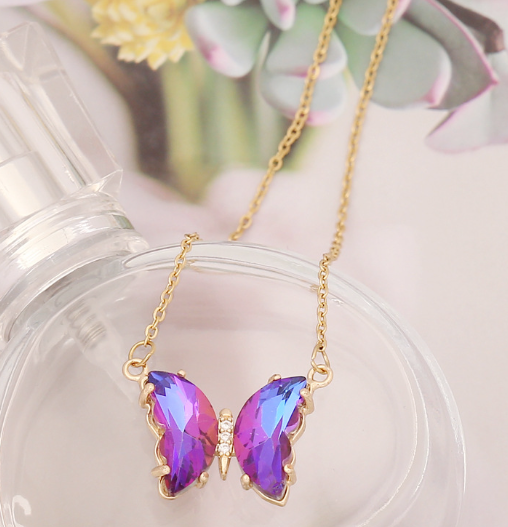 Enchanted Butterfly Crystal Necklace