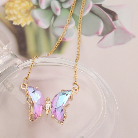 Enchanted Butterfly Crystal Necklace