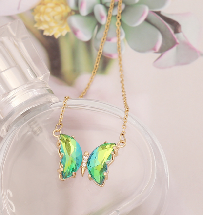 Enchanted Butterfly Crystal Necklace