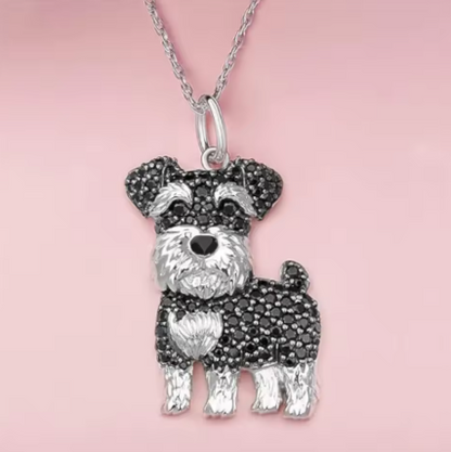 The Regal Schnauzer™ Pavé Pendant Necklace