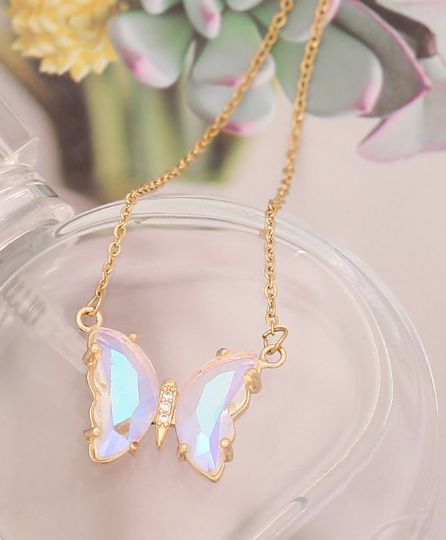 Enchanted Butterfly Crystal Necklace