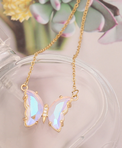 Enchanted Butterfly Crystal Necklace