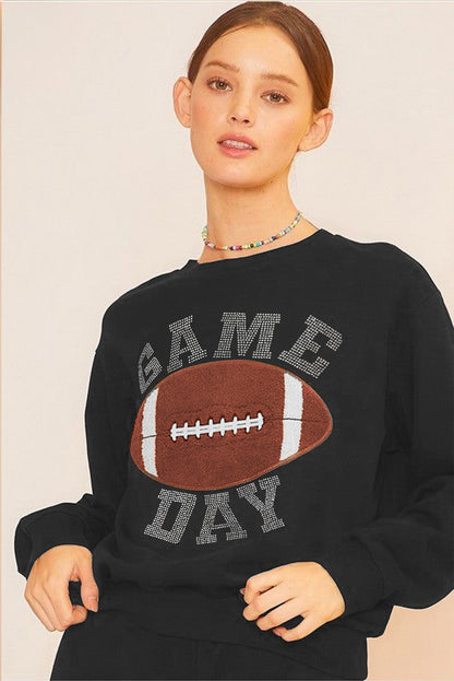 GAME DAY Rugby Football Graphic Pullover and Shorts Casual Outfit