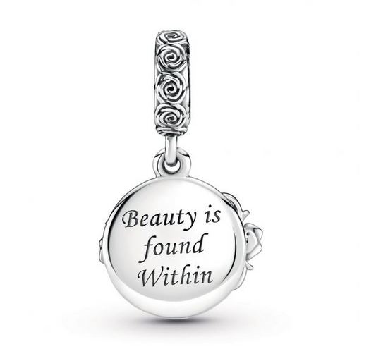 “Beauty Is Found Within” Double‑Disc Charm — S925