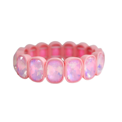 Bracelet - Candy Gem Oval Light Pink