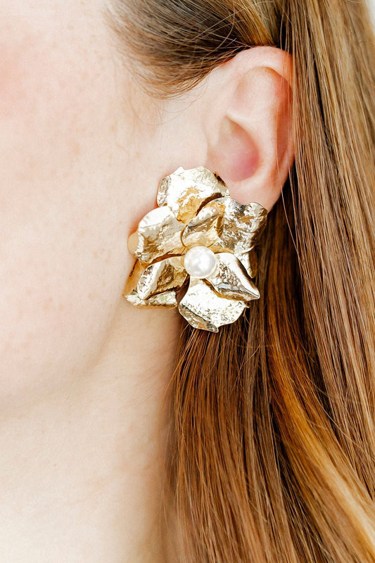 Bridget Flower Statement Earrings