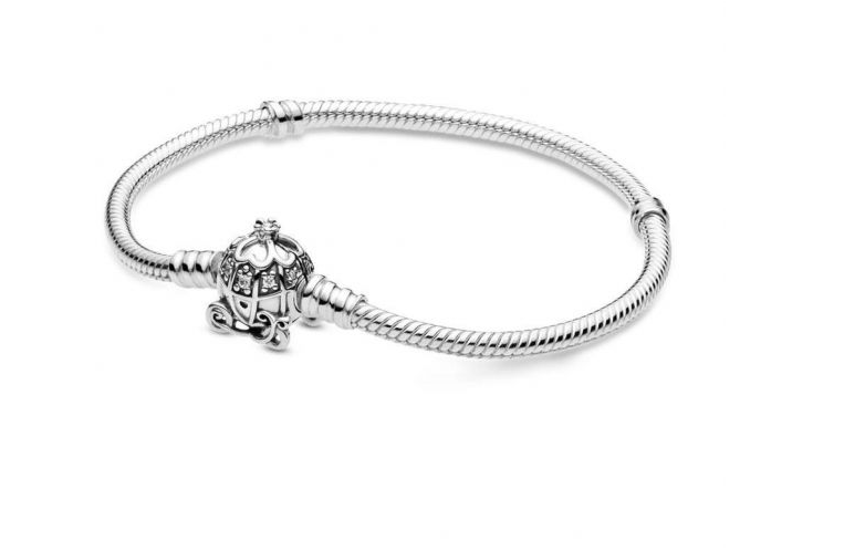 Cinderella Pumpkin Coach Charm Bracelet - Snake Chain