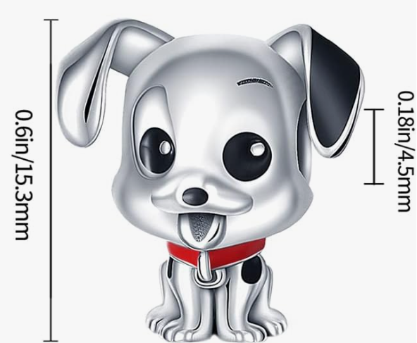Sweet Pup Charm – Sterling Silver