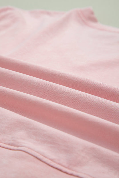 V Neck Tee Matching Skort Set