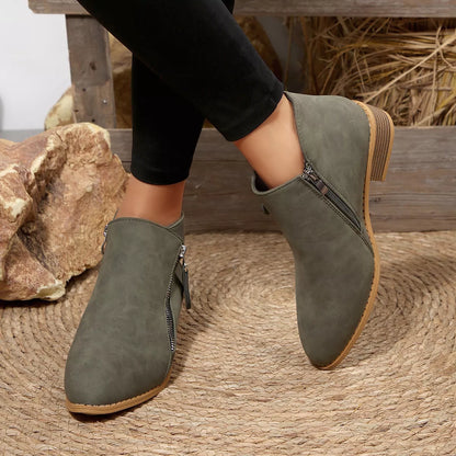 Block Heels Ankle Boots