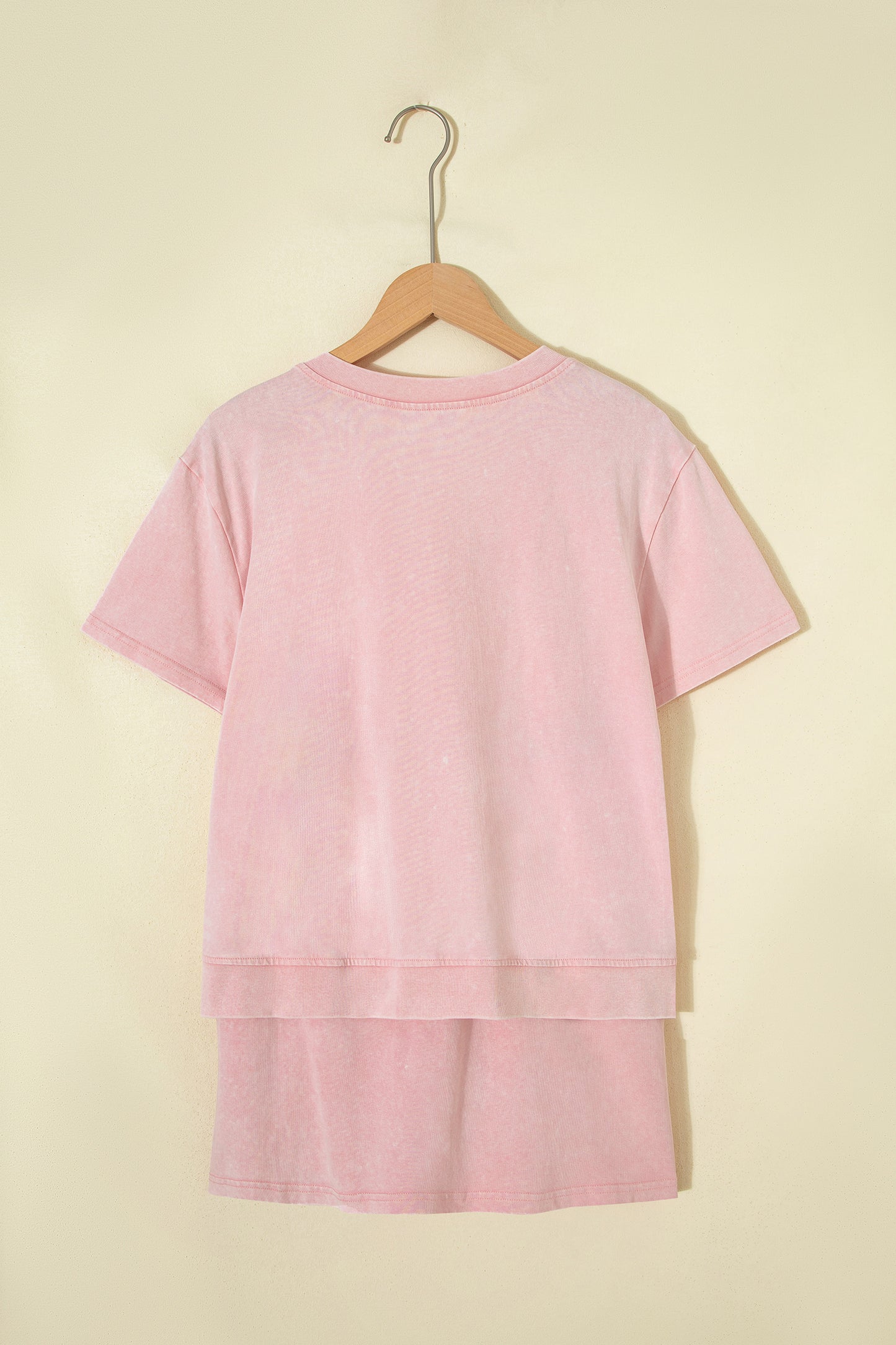 V Neck Tee Matching Skort Set