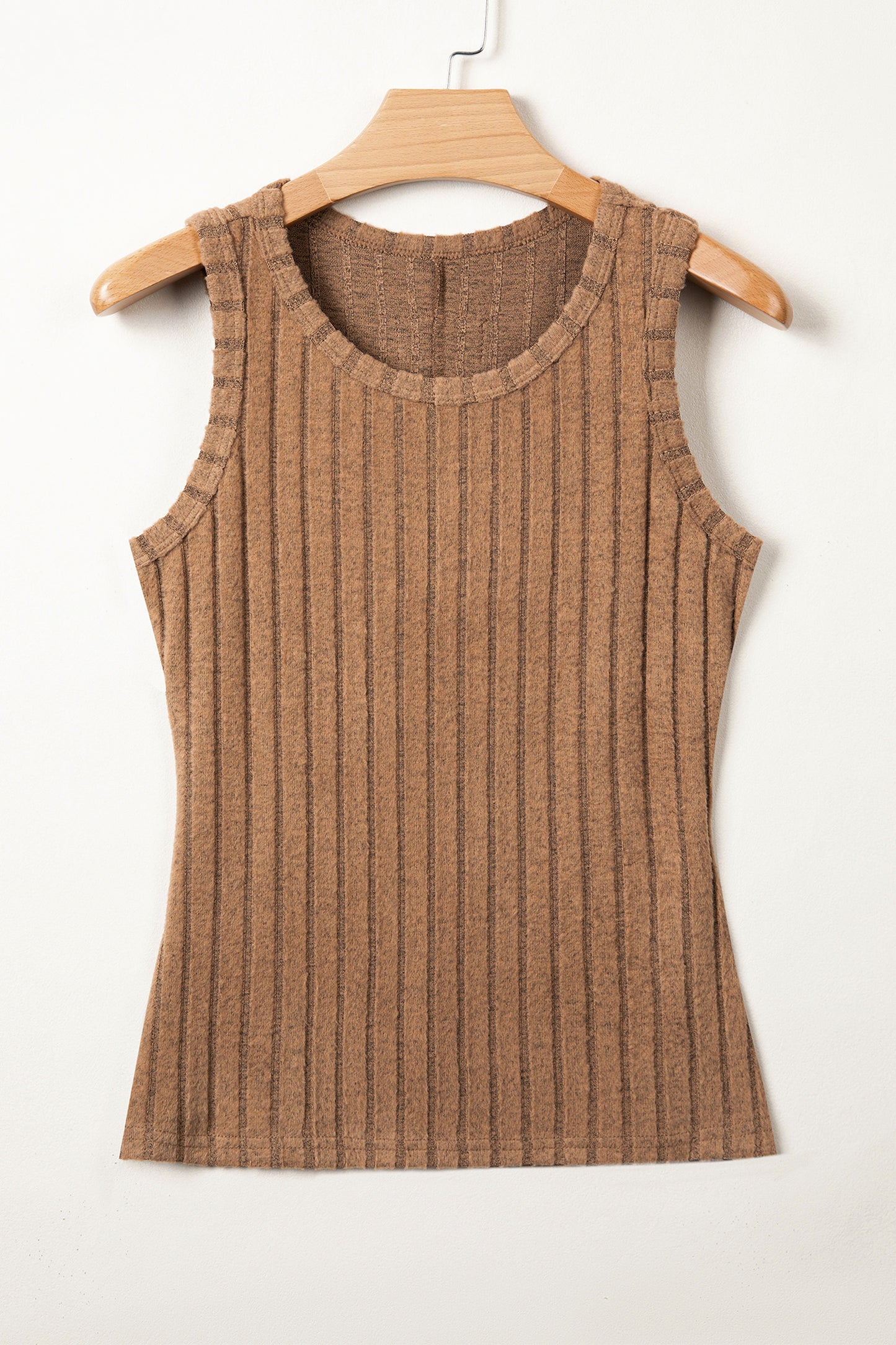 Beau Blue Slim Ribbed Mineral Wash Tank Top