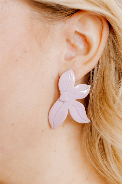 Fern Statement Earrings - Vintage Rose