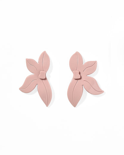 Fern Statement Earrings - Vintage Rose