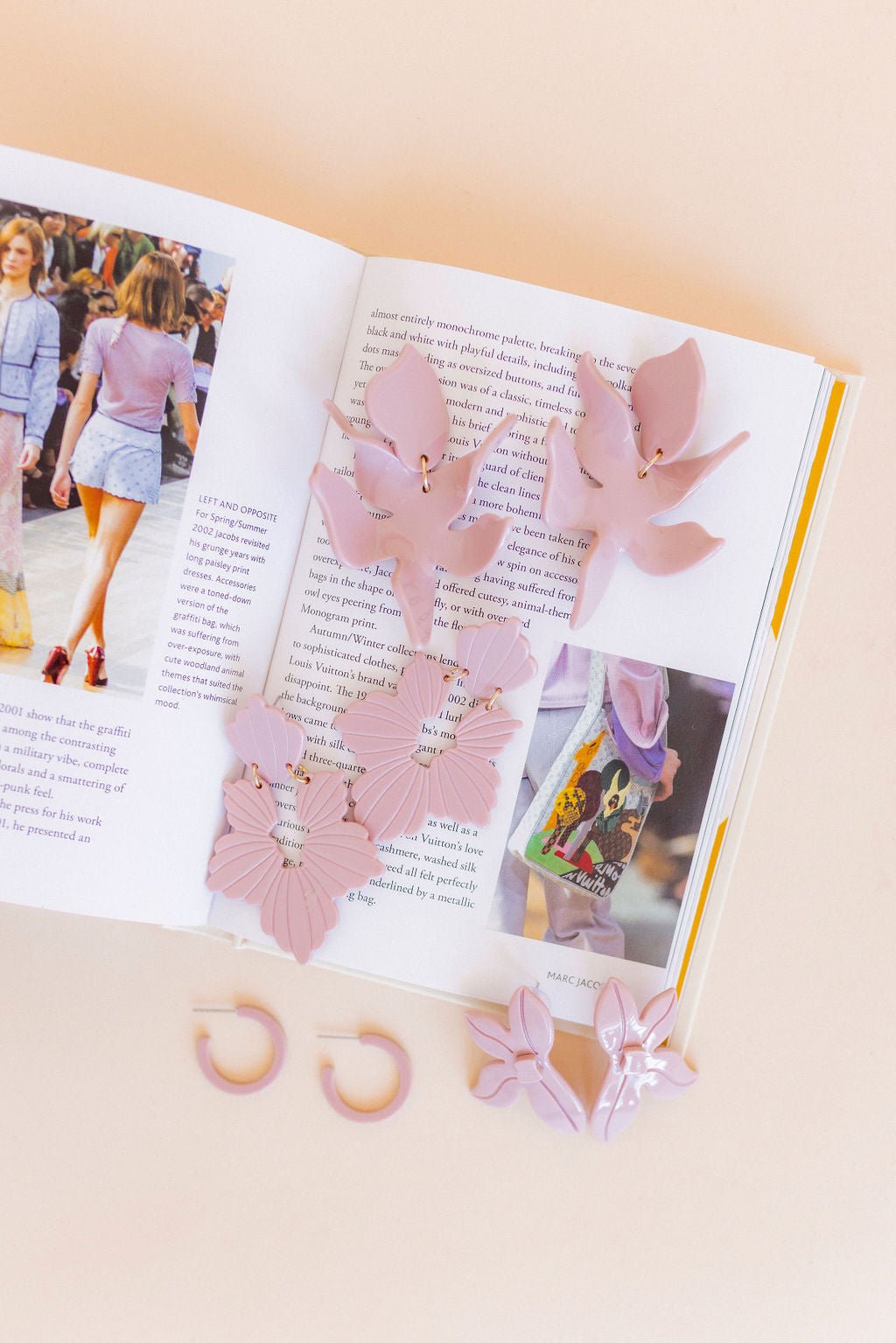 Flora Statement Earrings - Vintage Rose