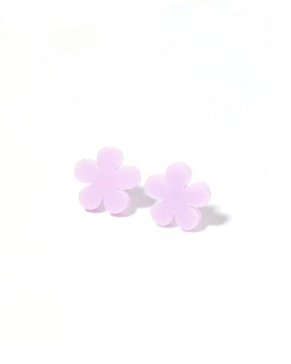 Jenna Stud Earrings - Flower Lilac