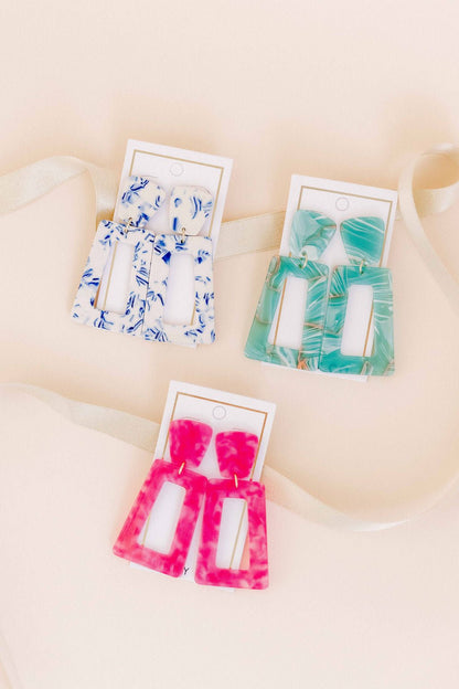 Kennedy Statement Earrings - Cosmic Pink